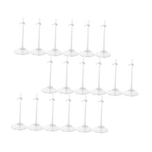 18pcs Transparent Doll Display Stands Adjustable Holders for Collectible Figures and Showcase