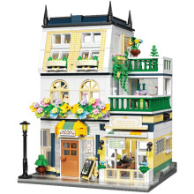 Mini Building Blocks City Garden Hotel Set with LED, 998pcs Detailed Model Kit for Adults and Teens
