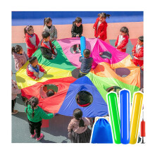Play Parachute with Durable Reinforced Handles for Kids Outdoor School Beach Group Games