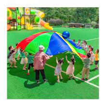 6m Rainbow Kids Play Parachute ExtraLong Coverage Vibrant Multicolor Outdoor Indoor Game