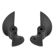 2mm RC Boat Propeller Set Pair, Durable Plastic RC Propellers for Thrust Performance