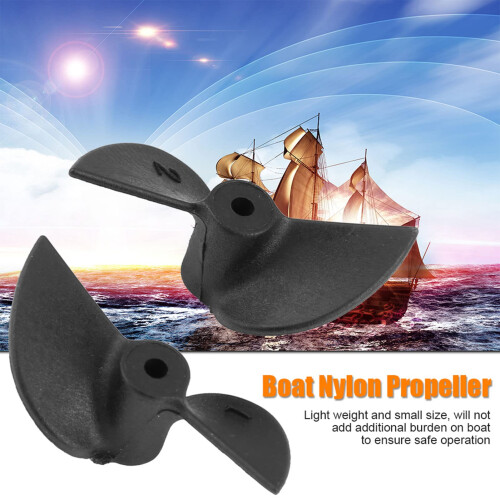 2mm RC Boat Propeller Set Pair, Durable Plastic RC  Propellers for Thrust Performance 2