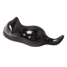Cat Shape Ceramic Calligraphy Brush Holder Protects Tips Keeps Workspace Clean for Artists Painting