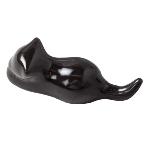 Cat Shape Ceramic Calligraphy Brush Holder Protects Tips Keeps Workspace Clean for Artists Painting