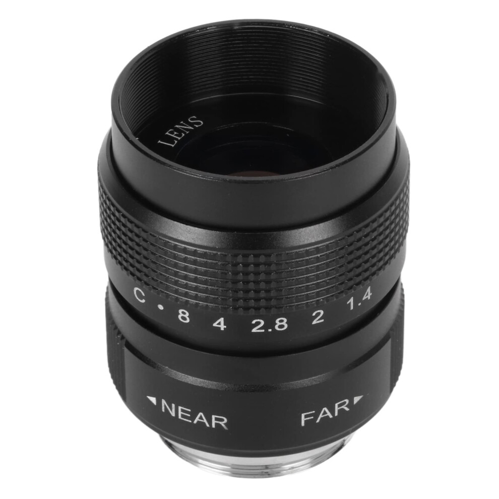 25Mm F1.4 C Mount Cctv Lens Low Distortion Imaging Wide Aperture Manual Focus Black 9053599103905