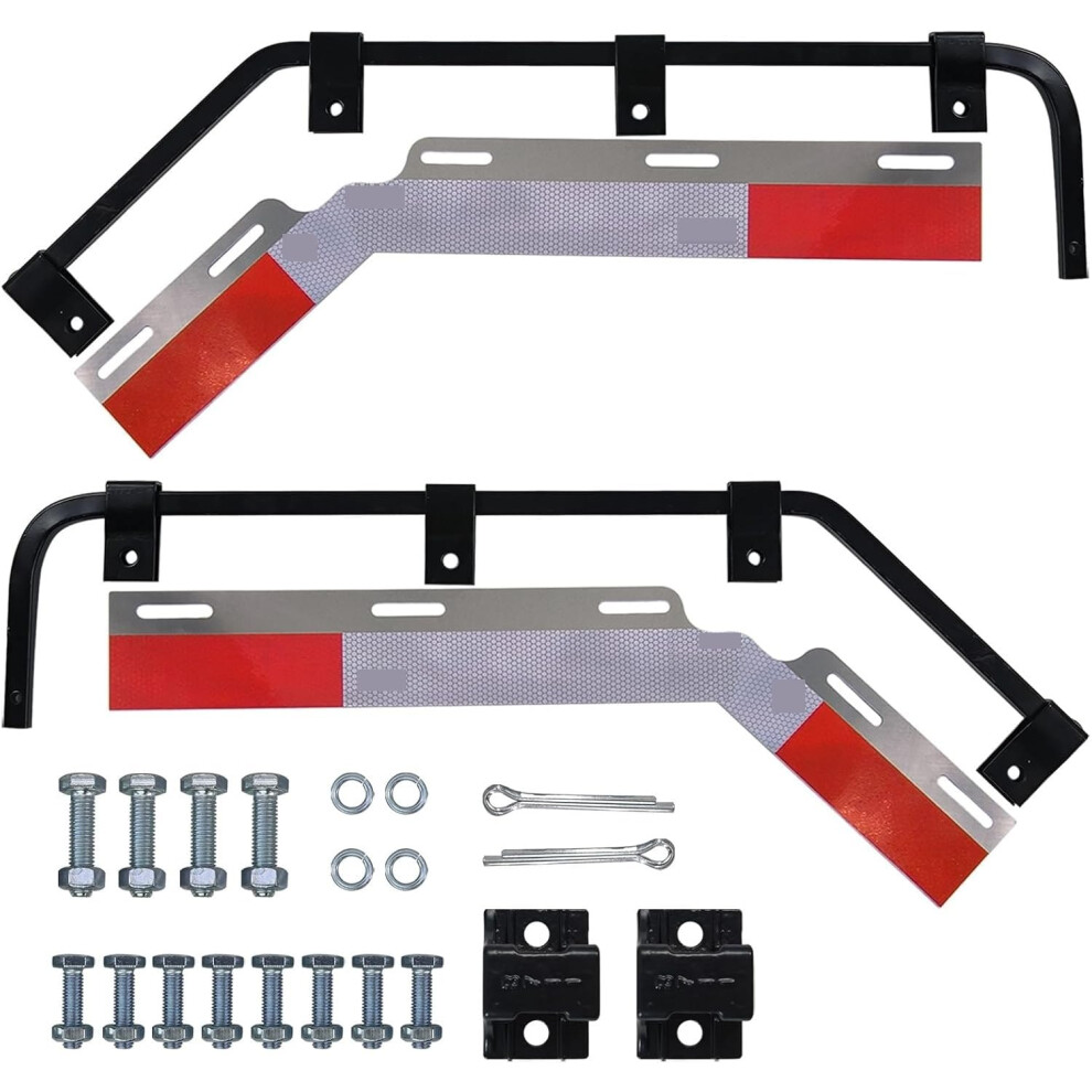 Truck Mudguard Bracket Set With Reflective Tape For Semi Trailer Fender Mount Enhanced Visibility 9455672776844