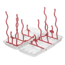 Foldable Baby Bottle Drying Rack with Cover, Detachable Pegs for Easy Cleaning, SpaceSaving Organizer for Cups and Glasses
