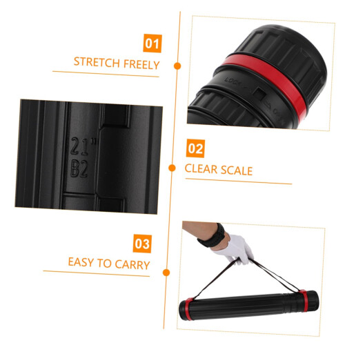 Expandable Poster Tube with Shoulder Strap, Telescoping Blueprint Storage, Adjustable Length 1