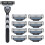 (Blade Head)For Gillette Mach 3 Three Layer Ultra Thin Blade Shaver Replacement Head 2