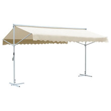 Toldo de pé - HELLOSHOP26 - 02_0007483 - 600x300x300 cm - Creme - Aço revestido em pó & poliéster resistente