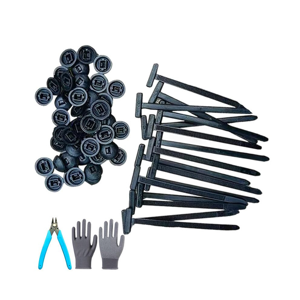 150 Pcs Heavy Duty Nylon Cable Ties With Buckles, Selflocking Black Fasteners For Automotive 9053599104858