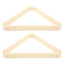 Set of 2 Billiard Triangle Racks for 5.25cm Snooker Balls White Durable Frame