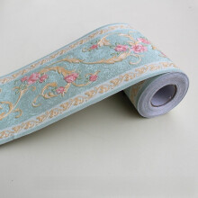 (Style M)Bordure de taille 3D imperméable avec motifs botaniques pour décoration intérieure moderne mur