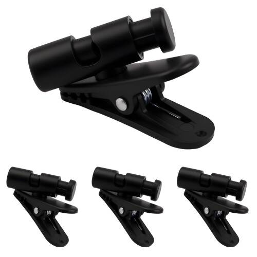 Headphone Cable Clip 4 Pack with Secure Collar Attachment for 24mm Cords Black Tangle