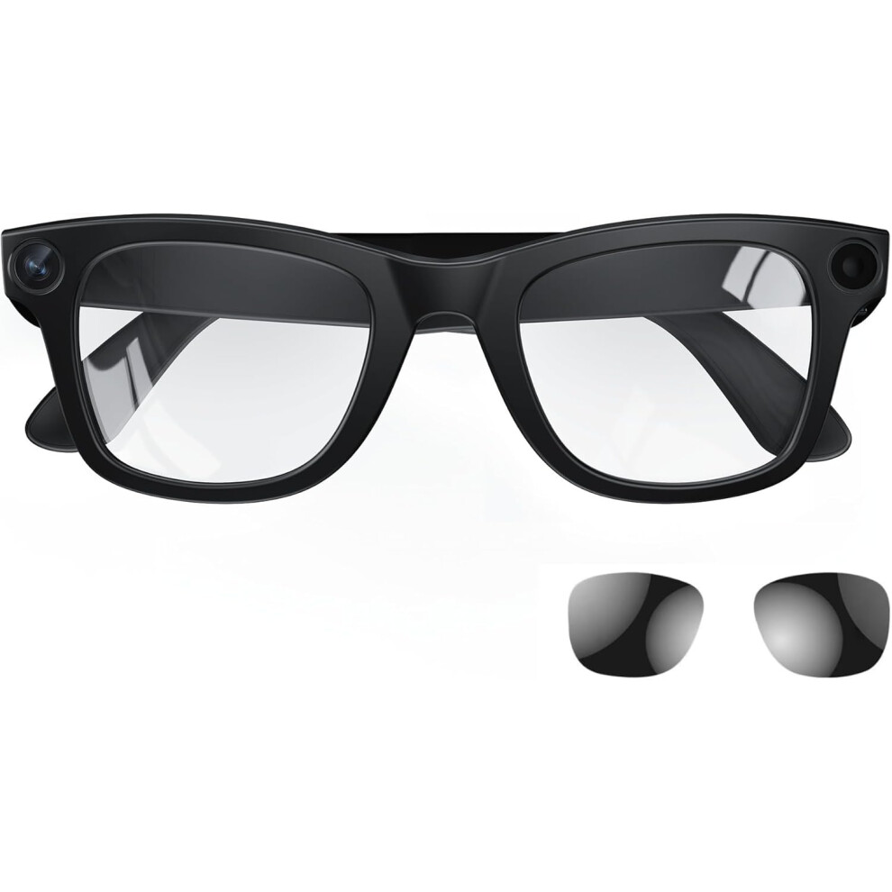 Ai Smart Glasses With Camera And Bluetooth, Transparent Design, Voice Control And Instant Photo Capture 9053599105329