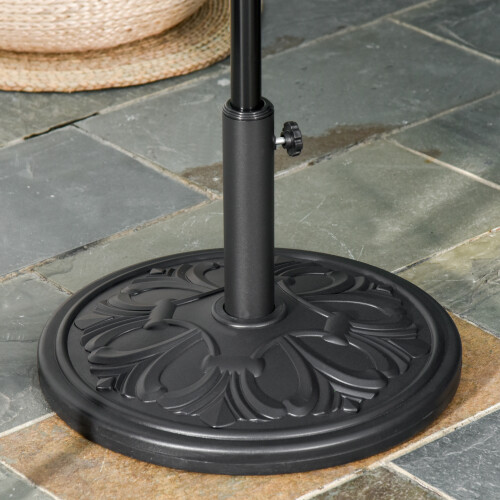 Outsunny Base de Sombrilla Negro Ø48 x 34 cm 1