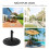 Outsunny Base de Sombrilla Negro Ø48 x 34 cm 6