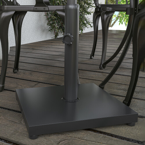 Outsunny Soporte para Parasol Negro 40 x 40 x 43 cm 1