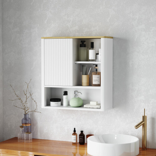 Homcom Armario de Pared Blanco 60 x 20 x 62 cm 1
