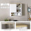Homcom Armario de Pared Blanco 60 x 20 x 62 cm 6