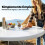 Outsunny Mesa de Camping Blanco 120 x 120 x 74 cm 6