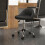 Homcom Taburete con Rueda Negro 50 x 50 x 83 cm 2