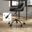 Homcom Taburete con Rueda Negro 50 x 50 x 83 cm 4