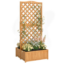 Jardinera con Enrejado Marrón 73 x 70 x 170 cm