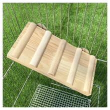 Pet Ramp Wooden Height Adjustable NonSlip Ladder for Small Animals Cage Mount 35x15cm