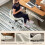 Homcom Taburete con Rueda Blanco 50 x 50 x 83 cm 5