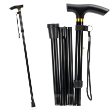 Folding Walking Stick for Seniors, Adjustable Cane with Ergonomic Grip and NonSlip Base, Lightweight Aluminium Frame