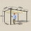 Outsunny Pérgola Beige 396 x 296 x 220 cm 3