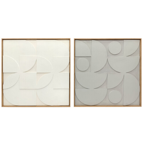 Homcom Decoración para Pared Blanco 80 x 3.5 x 80 cm 1