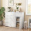 Homcom Aparador Blanco 100 x 40 x 80 cm 4