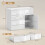 Homcom Aparador Blanco 100 x 40 x 80 cm 5