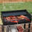 Outsunny Barbacoa de Carbón Negro 113 x 53.5 x 82.5 cm 2
