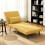 Homcom Sofá Cama Individual Amarillo 72 x 75 x 85 cm 2