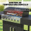 Outsunny Barbacoa de Ga Negro 135 x 51 x 101 cm 4