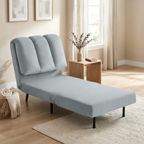 Homcom Sofá Cama Individual Gris 72 x 88 x 87 cm 1