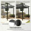 Outsunny Pérgola Gris 396 x 296 x 220 cm 5