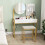Homcom Tocador de Maquillaje Blanco 80 x 41.7 x 130 cm 2