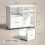 Homcom Mueble para Impresora Blanco 80 x 40 x 65.5 cm 4