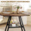 Homcom Mesa de Comedor marrón 100 x 100 x 76 cm 5