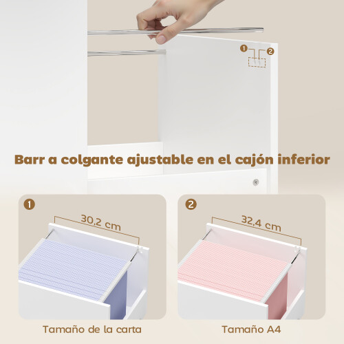 Homcom Mueble para Impresora Blanco 80 x 40 x 65.5 cm 1