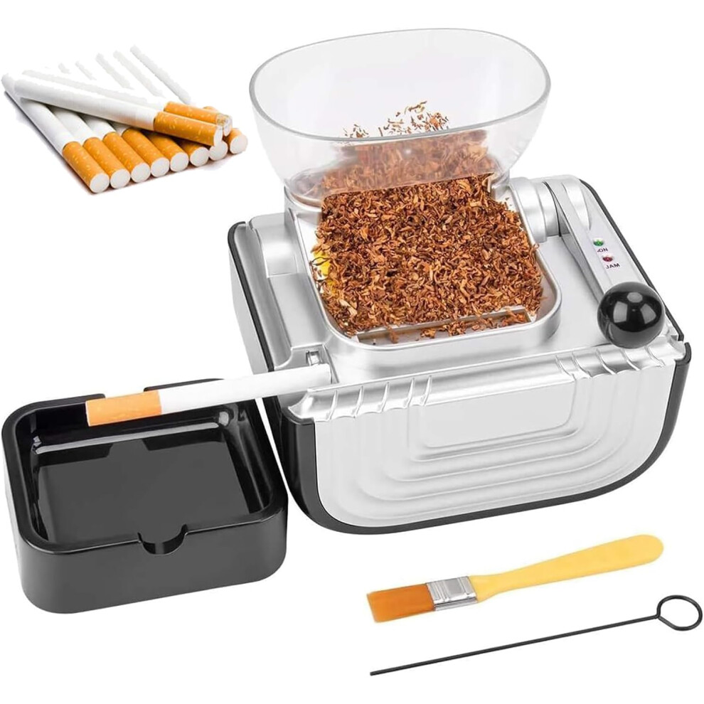 Electric Cigarette Rolling Machine with Large Capacity Hopper, Automatic 6.5mm Tube Maker