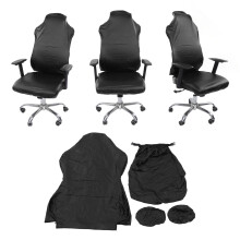Stretchable Waterproof PU Gaming Chair Cover for Home & Office, Black
