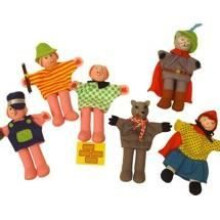 Set di 6 marionette a dita Foresta