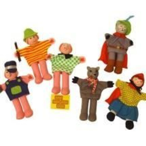 Set di 6 marionette a dita Foresta