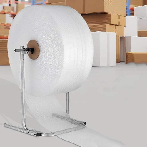 Bubble Wrap Dispenser with Adjustable Galvanized Frame, Packing Roll Holder for Moving and 1