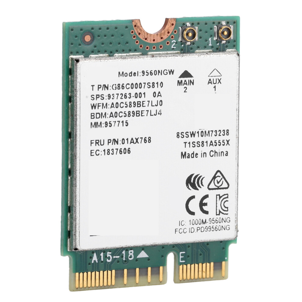 Wireless M.2 Wifi Adapter 1730Mbps Bluetooth 5.0 For 9560Ngw 5091392136724